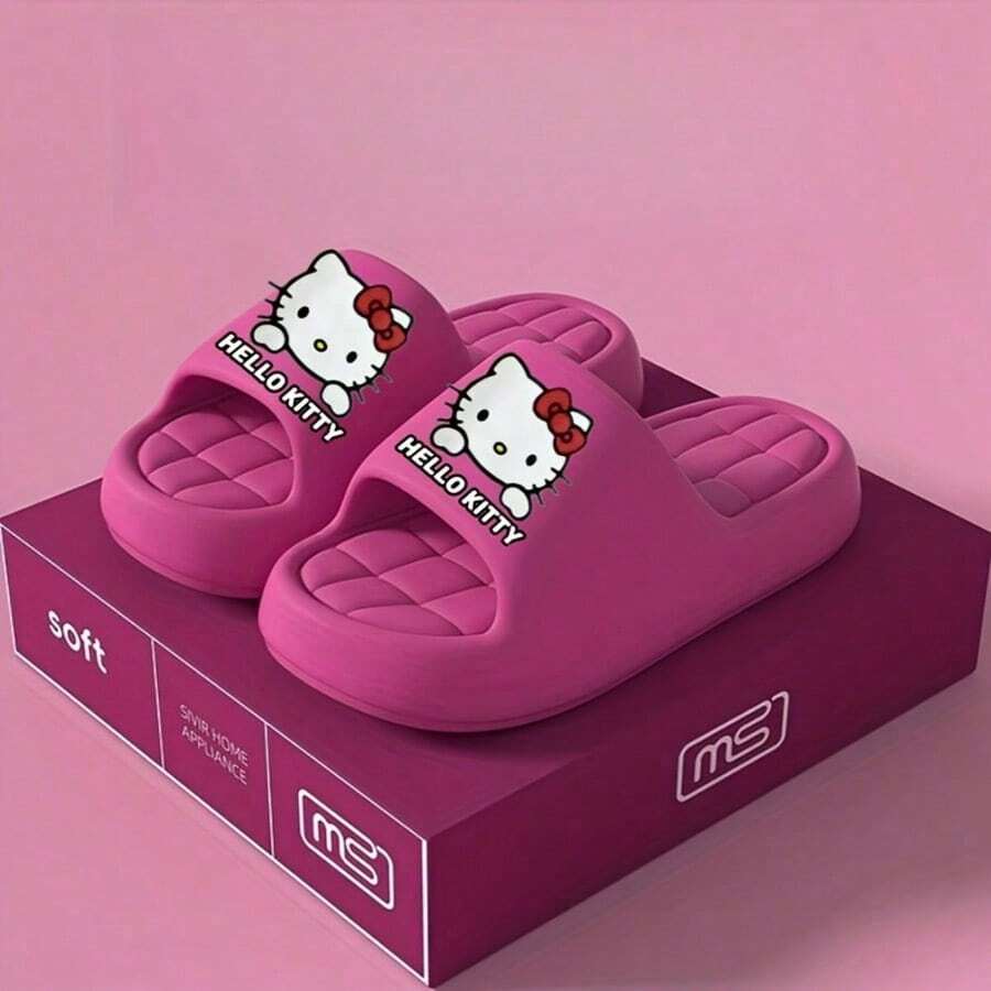 SANRIO 三麗鷗 Hello Kitty 拖鞋 - 中性款,可愛 Hello Kitty 臉部與經典蝴蝶結設計,柔軟緩衝鞋墊與厚底,適合四季室內/室外居家使用,理想的節日禮物 - 女款拖鞋 - 查看 1