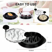Clear Twist Chicken Shredder With Comfort Grip, 10 Inch Heavy Duty Visible Meat Shredder, Portable Kitchen Gift For Home & Camping Outdoor Use - Black - View 8