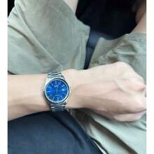 Casio Men's Blue Dial Steel Band Watch, Date Waterproof Quartz Wristwatch, Versatile Business Commute Watch - one-size - View 6