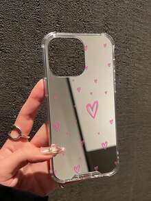 Different Heart Print Clear Case Compatible With IPhone 18/18pro/18ultra/18promax/16/11/12/13/14/15/15pro/15 Plus/15 Promax/12pro/13pro/14pro/12mini/13mini/11promax/12promax/13promax/14promax/14plus/6/6s/6plus/7/8/16Pro/16plus/16promax/Se&Compatible With Samsung Galaxy Galaxy/A54/A14/A12/A13/A15/A32/A33/A24/A52S/S20/S21/S22/S23/S24/S23Plus/S24ultra/S25 - Multicolor - View 3