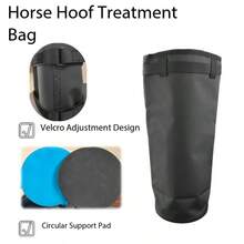 1/2 Paquete de Botas Reutilizables a Prueba de Fugas para Remojo de Cascos, Bolsas de Tratamiento de Cascos con Almohadilla de Amortiguación EVA y Banda Elástica para el Cuidado y Tratamiento de Cascos de Caballos - Multicolor - Ver 6