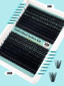 جديد 300/290/270 قطعة/15 صف من مجموعات الرموش الصناعية 5D المنفوشة DIY 30D+40D+50D/40D+60D+80D/60D+80D+100D طبيعية سميكة منحنى D رفيعة مجموعات رموش فردية 10-16 مم مختلطة، رموش صناعية للاستخدام المنزلي، مجموعات رموش صناعية، رموش صناعية فردية، رموش صناعية، رموش صناعية - D - مشاهدة 4