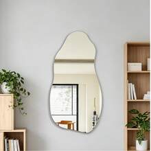 1pc Asymmetrical Frameless Wall Mirror, Wall Decor Mirror Sticker, Bedroom Home Decor, Living Room Room Decoration, Abstract Wavy Acrylic Decorative Mirror, Suitable For Bathroom Bedroom Living Room, Minimalist Home Decor - 2mm - View 7