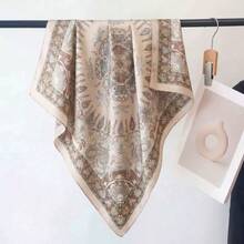 1件女款優雅佩斯利印花夏季圍巾頭巾，髮飾，適合作為時尚搭配配件 - 彩色 - 查看 9