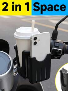 360° Rotatable 2-In-1 Cup Holder And Phone Holder Motorcycle Water Bottle Holder Universal Bicycle Storage Rack Suitable For Wheelchairs, Bicycles, Electric Wheelchairs, Essential Accessories, Bicycle Gear, Cycling Gear - Multicolor - View 4