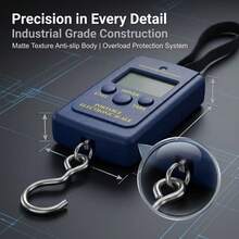 1pc 40kg Portable Digital Hanging Scale, Industrial Grade Electronic Luggage Scale With LCD Display, Non-Slip Handheld Hook Scale, Suitable For Travel, Shopping And Home Use - Royal Blue - View 11