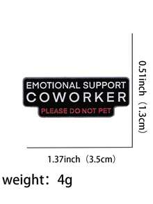 Funny Office Meme Enamel Pin - Coworker Humor Badge "Do Not Talk To Me" Style Brooch - Black - View 9