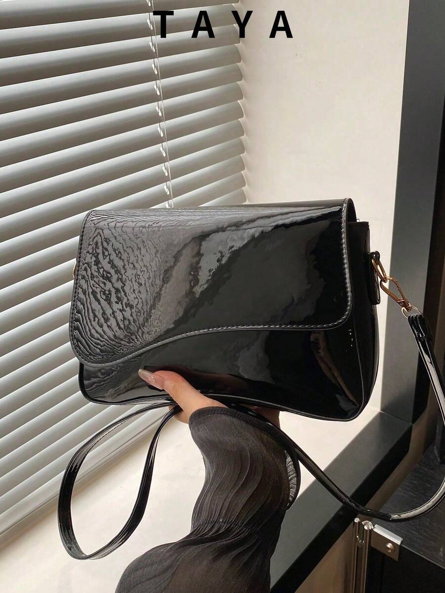 1pc Minimalist Retro Square Flap Bag, With Adjustable Shoulder Strap And Lightweight Shoulder Crossbody Bag, Solid Color Design. Perfect For Women's Daily Casual And Student Use