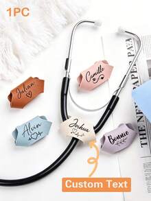 1pc Engraved Medical Stethoscope ID Tag: Customized Gift For Doctors & Nurses, Personalized Stethoscope Name Plate, Stethoscope ID Tag, Customized Stethoscope Pendant, RN Doctor Nurse Gift - Multicolor - View 14