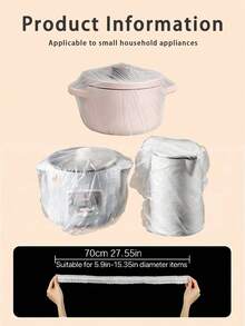 10/50/100/150pcs, Dust Cover, Home Appliance Dust Cover, Microwave Dust Cover, Universal Plastic Transparent Film Cover, Used For Home Appliance Electric Fan/Rice Cooker/Pot/Kitchen Baking Tray/Microwave Dust Cover - Multicolor - View 6