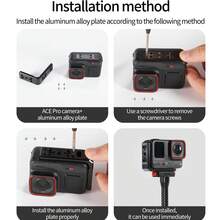 لوحة تحرير سريع على شكل حرف L مع قاعدة تثبيت تحرير سريع مغناطيسية، حامل تبديل أفقي وعمودي سريع لكاميرا Insta360 Ace - مشاهدة 8