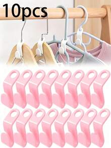 10pcs Clothes Hook Connectors, Space-Saving Cascading Hanger Hooks, Durable Plastic Closet Storage Hook Extenders, Suitable For Coats, Shirts And Wardrobe Storage - Multicolor - View 15