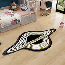 1pc Modern Creative Cartoon Fun INS Style 3D Illusion Planet Shaped Decorative Rug, Suitable For Bathroom, Kitchen, Entrance, Hallway, Bedside, Living Room, Bedroom, All Seasons Machine Washable Soft Floor Mat, Home Decor - Multicolor - View 4