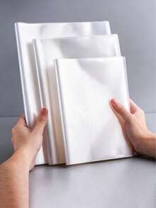 10 Pcs Film Sampul Buku Transparan Self-Adhesive, Desain Pra-Potong Tanpa Potong, Pelindung Buku Teks Tahan Air, Dekorasi Bening Minimalis, Sleeve Ringan Portabel untuk Buku Catatan Siswa & Buku Sekolah A4 16K A5 - A - View 7