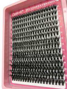 D Curl Spiky Eyebrow Shape Lash Clusters 14/12 Rows Multi Density 60D To 150D Uneven Thickness 9-18mm DIY Lashes - D - View 3