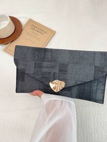 Tas Clutch Kasual Wanita, Tas Amplop Minimalis Modis dengan Desain Tekstur Unik Gaya Baru - MultiWarna - View 6