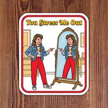 1PC-3Inches You Stress Me Out Sarcastic Funny Sticker For Laptops Water Bottles Notebooks Cups For Students Teachers Office Workers Creatives Retail Workers Commuters Laptop Millennials - A - View 1