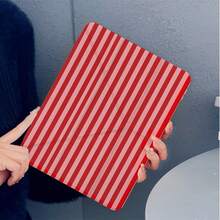 1pc Classic Red & White Vertical Stripes Minimalist Multi-Angle Magnetic Stand Tablet Case With Pen Slot & Auto Sleep/Wake Protective Cover, Compatible With IPad PRO/AIR, Compatible With SAMSUNG,Compatible With XIAOMI Pad 5/6/21,Compatible With Oppo Pad,Compatible With Huawei Matepad,Compatible With Honor Pad - Multicolor - View 2