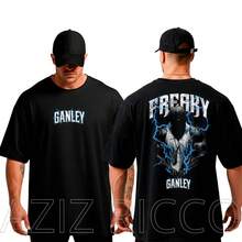 Freaky Gabriel Ganley Oversized T-Shirt, Premium Line, 100% Cotton - Black - View 3