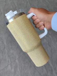 40oz Rhinestone Studded Tumbler, Double Wall Vacuum Insulated Stainless Steel Travel Mug With Lid, Termo De Agua, Outdoor Camping, Bridesmaid Gift, Halloween Christmas, US Local Warehouse - 40 oz - 查看 11