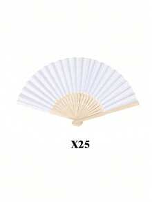 1/5/10/20pcs Retro Handheld Folding Paper Fans, Portable Bamboo Fans, Perfect Summer Accessory To Keep Cool, Fashionable Choice For Parties And Events - Multicolor - View 18