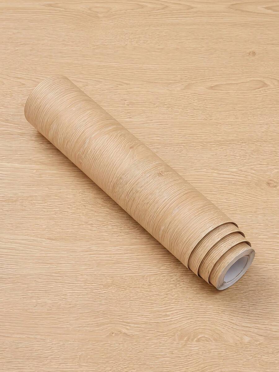 Papel de contacto autoadhesivo con grano de madera clara, papel tapiz removible a prueba de agua, vinilo decorativo para renovación del hogar