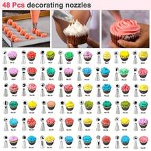 Juego de 115 piezas para decorar pasteles, boquillas para manga pastelera, mangas, herramientas de repostería, moldes ovalados para pasteles, con caja de almacenamiento, utensilios de cocina, herramientas de horneado, crema de postre, queso crema, glaseado, mermelada, mantequilla, masa de pan, repostería DIY, diseño creativo popular para puré de patatas, chocolate, helado, donut, forma de flor exquisita hecha a mano, fiesta de cumpleaños, reunión familiar, celebración de vacaciones, regalo perfecto para entusiastas de la repostería - Ver 10