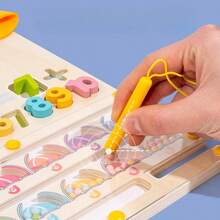 2-In-1/3-In-1 Optional Children's Wooden Early Education Educational Maze Toy Number Matching Addition Subtraction Arithmetic Clock Cognitive Wooden Teaching Aid - Multicolor - View 10