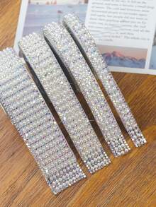 1 Roll Pearl AB Rhinestone Stickers, Self-Adhesive Pearl Rhinestone Ribbon, Pearl Packaging Roll, Crystal Pearl Strip, 3mm Ivory White Pearl Inlaid Tape, Diamond Bead Rhinestone Glitter Tape Stickers, DIY Wedding, Birthday Party Crafts, Car, Photo Frame, Apparel, Glass Cup, Gift Box Ribbon Decoration - 1-yard Pearl AB - View 4