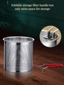 1pc Stainless Steel Frying Pan With Strainer, Small Household Oil Pot, Mini Frying Pan Suitable For Induction Cooker, Micro Frying Pan For Frying Fries, Chicken, Rice, Cauliflower, Chicken Nuggets And Other Ingredients, Convenient And Practical Small Frying Pan - View 8