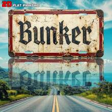 2DFLAT 1pc Bunker Fun Retro Sign, Holiday Decoration, Outdoor Wall Decor, Suitable For Yard, Porch, Garden, Patio, Fence Decoration And Creative Gift, 2D Flat Print, For Decorative Use Only - Multicolor - View 3