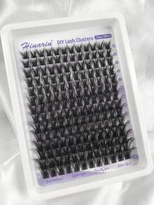 168er Cluster Wimpern Set C-Curl 10-18mm gemischte wispy Einzelwimpern natürlicher Look DIY Cluster Einzelwimpern Set mit Bond&Seal und Pinzette einfach zu tragen geeignet für tägliches Make-up Wimperncluster,Einzelwimpern,Wimpern,künstliche Wimpern - Schwarz - Übersicht 6
