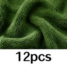 Microfiber Washcloths 5 Packs 29.5" X 13.8" Soft Feel Fingertip Towels Quick Drying Coral Velvet Wash Cloths Ultra Soft, Quick-Drying & Multipurpose Face & Hand Towels For Bathroom, Spa, And Gym Towel. - Grass Green - View 11