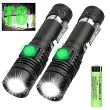 1/2PCS T6-LED Zoomable Flashlight, IP65 Waterproof, Multiple Charging Methods With Power Indicator, Portable Clip Design(No Batteries ) - Flashlight - View 1