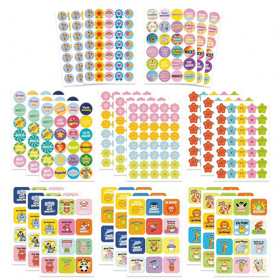 8Pcs Encourage Stickers Inspirational Graffiti Laptop Phone Car Skateboard Cool Sticker Packs - 1 Set - View 1