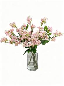 1 pieza Flor artificial de lila/osmanthus, flor artificial de textura realista, adecuada para jarrón, hogar, habitación de hotel, decoración de boda, decoración de mesa, regalo de cumpleaños, ceremonia de graduación, decoración de otoño y otras ocasiones - Rosa Pálido - Ver 1
