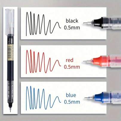 15/20 Adet 0.5mm İnce Uçlu Jel Mürekkepli Kalem | Siyah, Mavi ve Kırmızı Yumuşak Yazım Kalemleri, Pürüzsüz Hızlı Kuruyan ve Kullanımı Kolay, Okul, Ofis ve Okula Dönüş Malzemeleri İçin Uygun, Yeni Dönem İçin En İyi Seçim