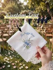Customized Design Heat Transfer Wedding Handkerchief, Perfect Gift For Bride, Bachelorette Party And Graduation Ceremony - Multicolor - View 9