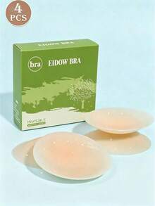 Women's Summer Solid Boxed Breathable Nipple Covers, Invisible Seamless Breast Pads, Waterproof & Sweat-Proof, Non-Slip, Strapless Self-Adhesive Bra, Anti-Show Breast Stickers, Adhesive Bra, Washable & Reusable - Multicolor - View 7