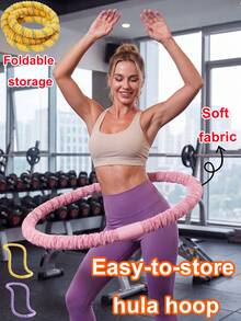 1pc 3 Colors 2 Styles Weighted Full-Coverage , Waist-Trimming Belly-Reducing Fitness Tool, Foldable Easy Storage, Adult Spring Soft , Weighted Fitness, Soft Material, Lower Back Workout, Suitable For Home, Gym, Travel - Multicolor - View 2