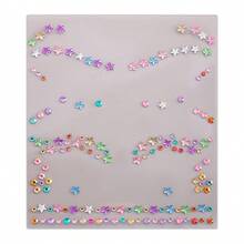 1PC Colorful Star Face Gems, Self Adhesive Rainbow Rhinestone Stickers, Star & Round Crystals For Eye Face Body, Festival Rave Party Cosplay Makeup Jewels - Multicolor - View 2
