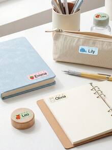 120/240pcs Personalized Name Stickers,School Personalized Name Stickers,Custom Labels With Cute Animal Designs, Ideal For School Stationery, Water Bottles - Multicolor - View 5
