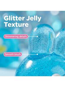 Cute Transparent Glitter Rabbit Squishy, Cute Long-Eared Animal Stress Relief Toy, Portable Hand Sensory Toy & Party Gift - Multicolor - View 7