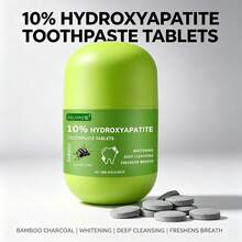 ADJANISS Bamboo Charcoal Toothpaste Tablets (40pcs), Contains 10% Hydroxyapatite-A Fluoride-Free Formula, Helps Promote Tooth Remineralization And Whitening, Freshens Breath, Designed For Sensitive Teeth. Travel Size. - Bamboo Charcoal - View 11