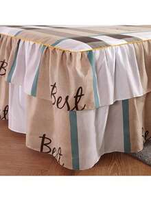 1pc Single Item Bed Skirt, Bed Cover, Bed Protection Ring, Wrapped High-Quality Fabric, Bedroom Gathering Ruffle Edge Bedding, Bed Skirt (Excluding Pillowcase) - Fashion Style - View 2
