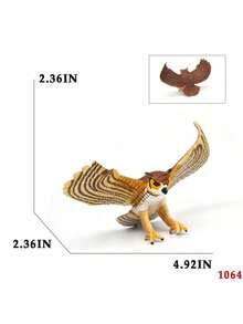 Realistic Animal Flying Bird Model Solid Toy Bird Large Brown Owl Desktop Computer Ornament Decoration Educational Early Learning Cognitive Toy, Children's Toy, Gift For Boys And Girls, Graduation Gift, Birthday Gift, Party Gift, Suitable For Home Decor, Garden Decor, Room Decor, Desktop Ornament - Multicolor - View 8