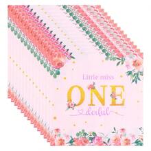25/50/100pcs Pink 1st Birthday Party Napkins, Birthday Party Napkins, Suitable For Birthday Party, Gift Party, Wedding, Theme Party, Baby Shower, Bridal Shower, Wedding And Afternoon Tea Table Decoration - Multicolor - View 5