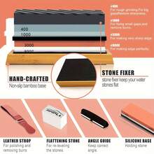 1/4/6pcs, Precision Professional Sharpening Stone Set, High-Quality Durable Household Sharpening Stone Set, Double-Sided Premium Sharpening Stone Set - Non-Slip Bamboo Base, Equipped With Angle Positioning System, No Electricity Required, Suitable For Home And Kitchen Use, Sharpening All Cutting Knives, Daggers, Utility Knives, Durable Household Knife Sharpening Tool Set, Precision Professional Sharpening Stone Set For Men, Portable Industrial Sharpening Tool Set, Premium Sharpening Stone Set, Perfect Father's Day Gift. - Multiple Styles - View 9