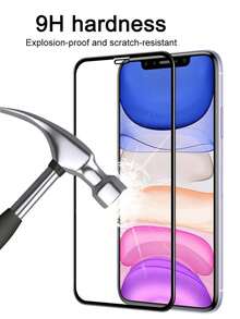 3片裝高解析度防刮鋼化玻璃螢幕保護貼，適用於 iPhone 17/16 Pro Max/16/16 Pro/16 Plus/15 Pro Max/15/15 Pro/15 Plus/14 Pro Max/14/14 Pro/14 Plus/13 Pro Max/13/13 Pro/12/11，附絲網印刷黑色邊框，螢幕保護貼 - 白色 - 查看 6
