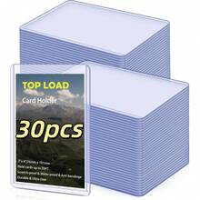 3/5/10/20/25/30/50/100Count 35Pt Topload Holders For Cards,Baseball Card Protectors, Made Of Hard Plastic,7.6x10.2cm Rigid Plastic Card Sleeves, Baseball Card Protectors Made Of Hard Plastic, Suitable For Baseball Cards, Game Cards, Trading Cards - Multicolor - View 14